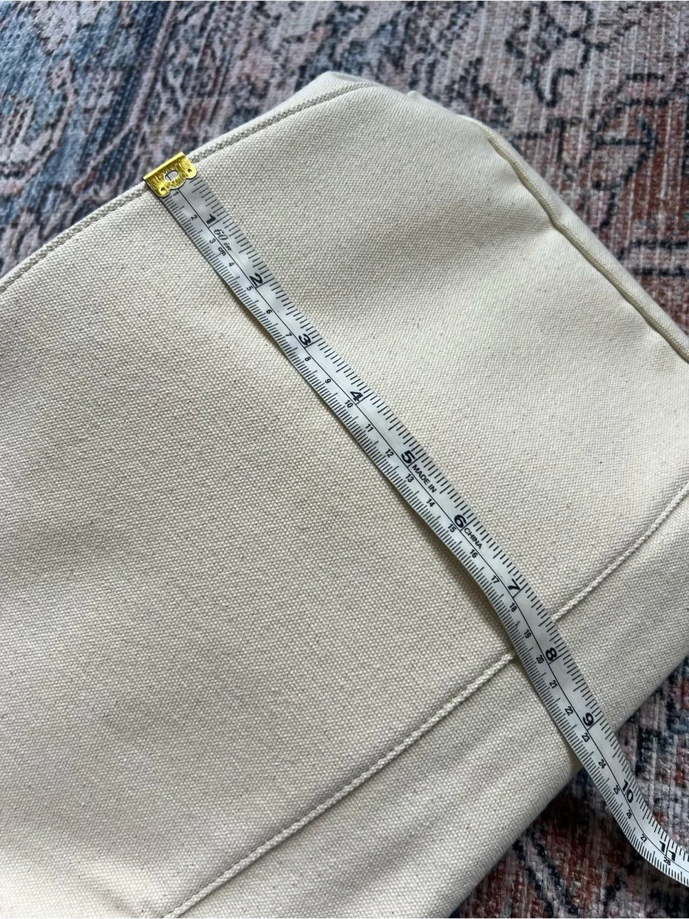 Tommy Bahama NWT Natural Cream Canvas Duffel with Navy Straps